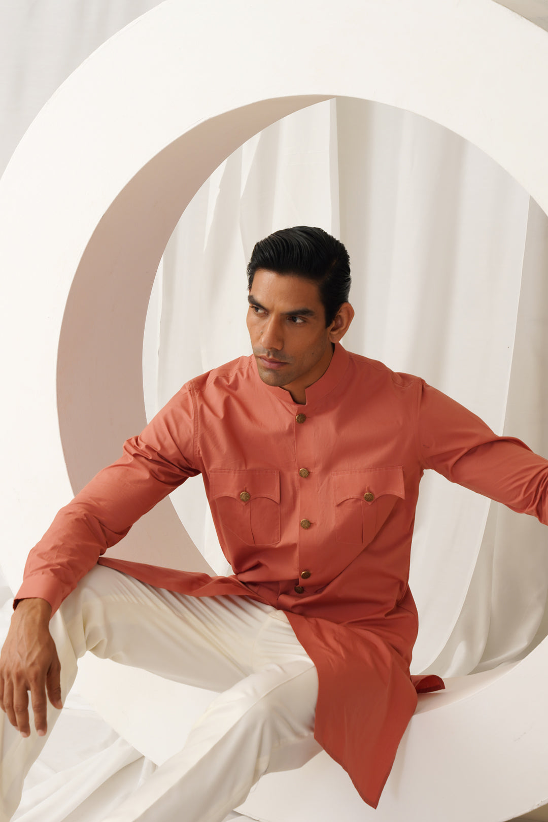 KURTA ACHKAN IN Pink