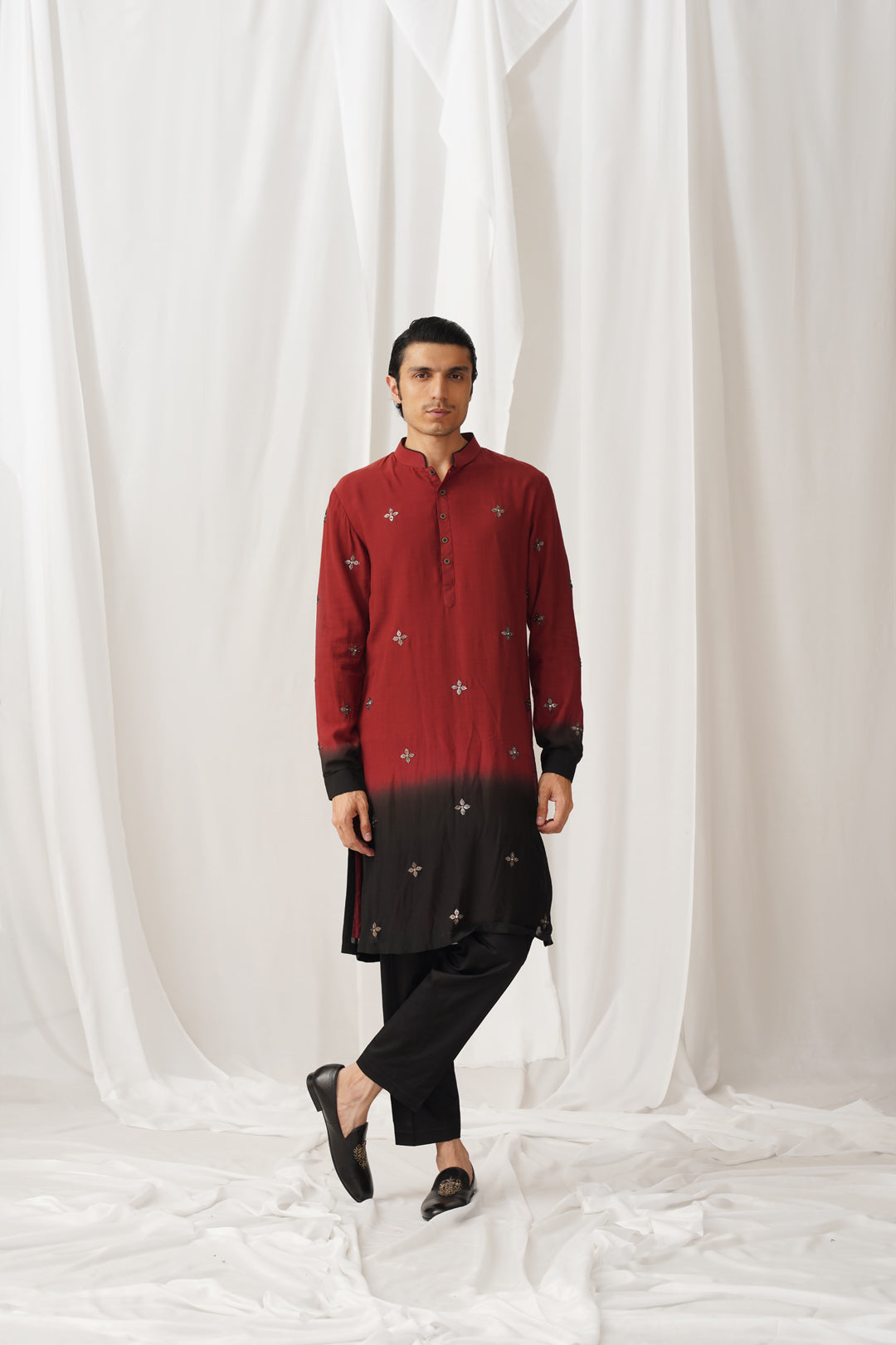 Bordeaux Ombre Kurta