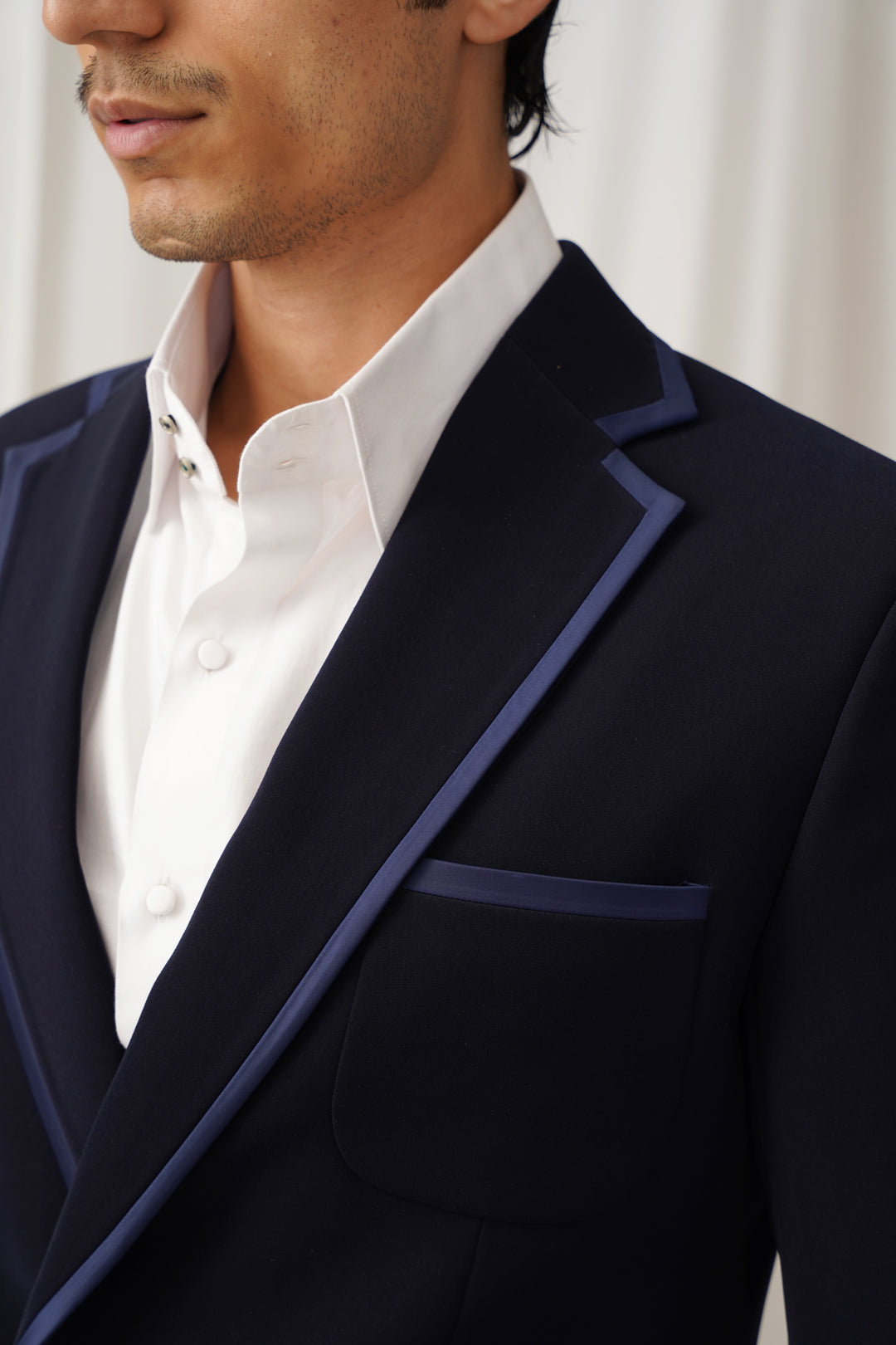 Navy Piping Blazer