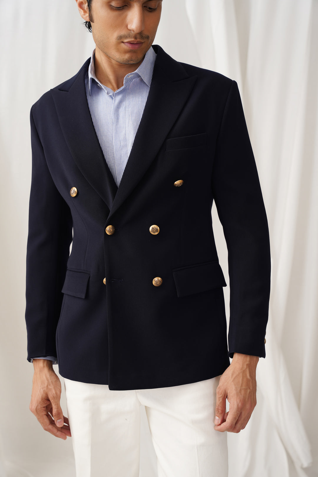 Navy Double-breast Blazer