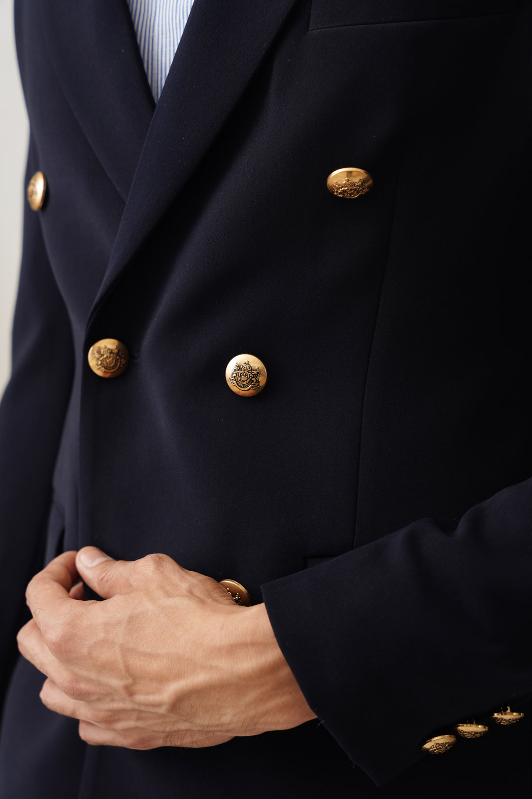 Navy Double-breast Blazer