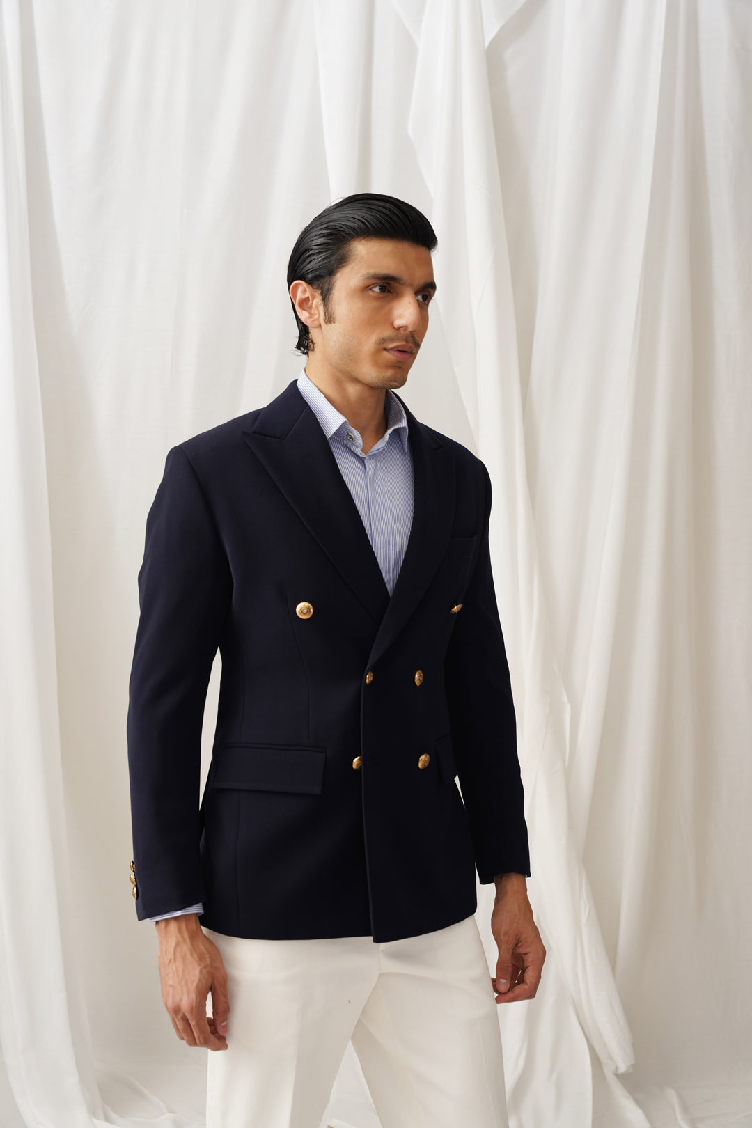 Navy Double-breast Blazer