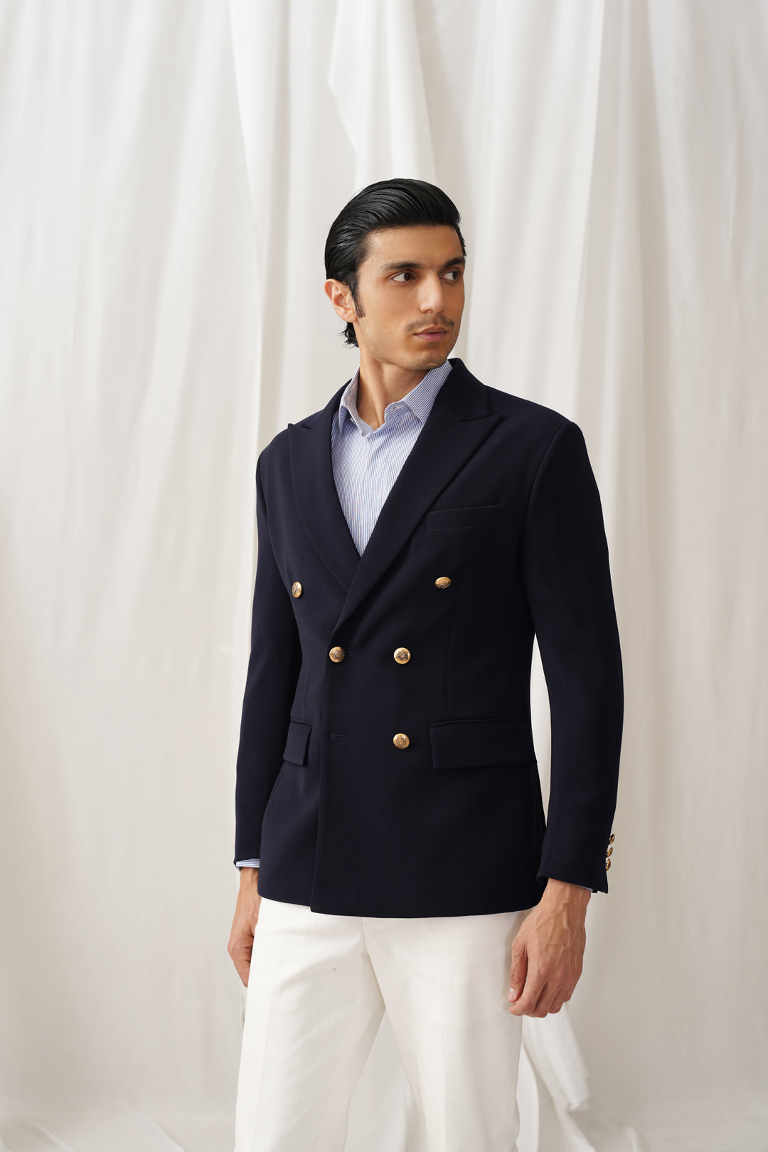 Navy Double-breast Blazer