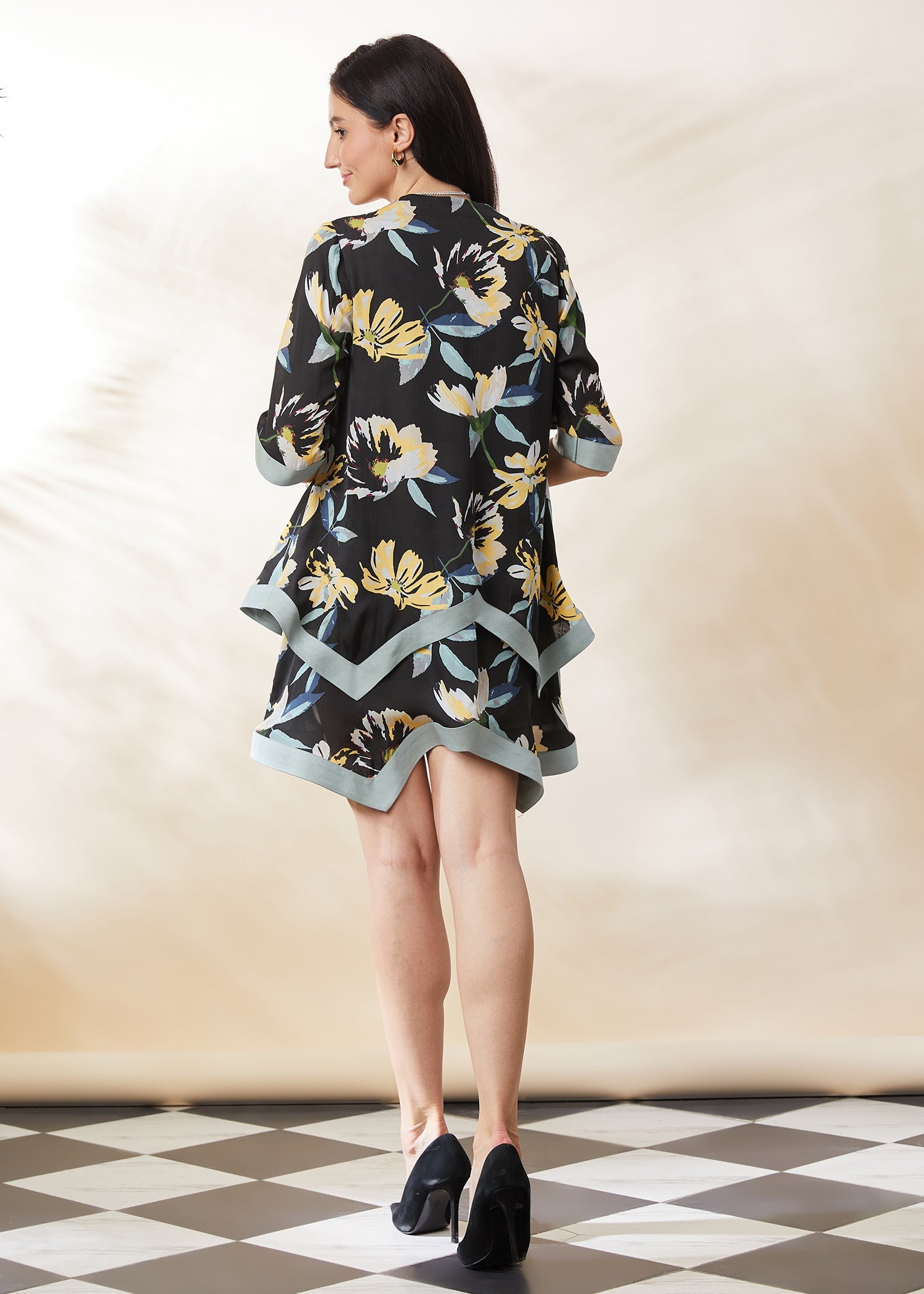 Floral Noir Dress