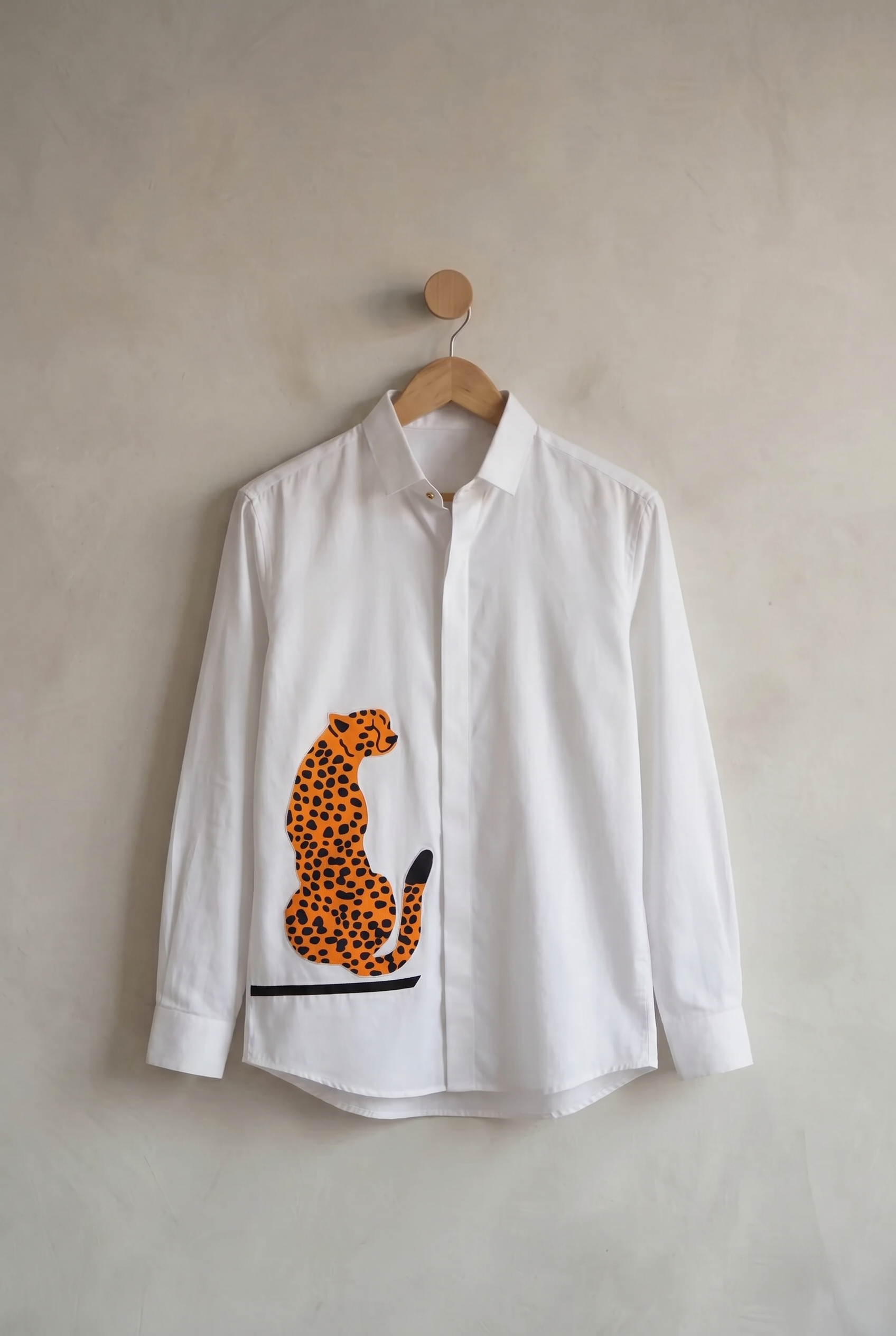 Wild Call | Men's Pinstripe Emb Cotton Shirt