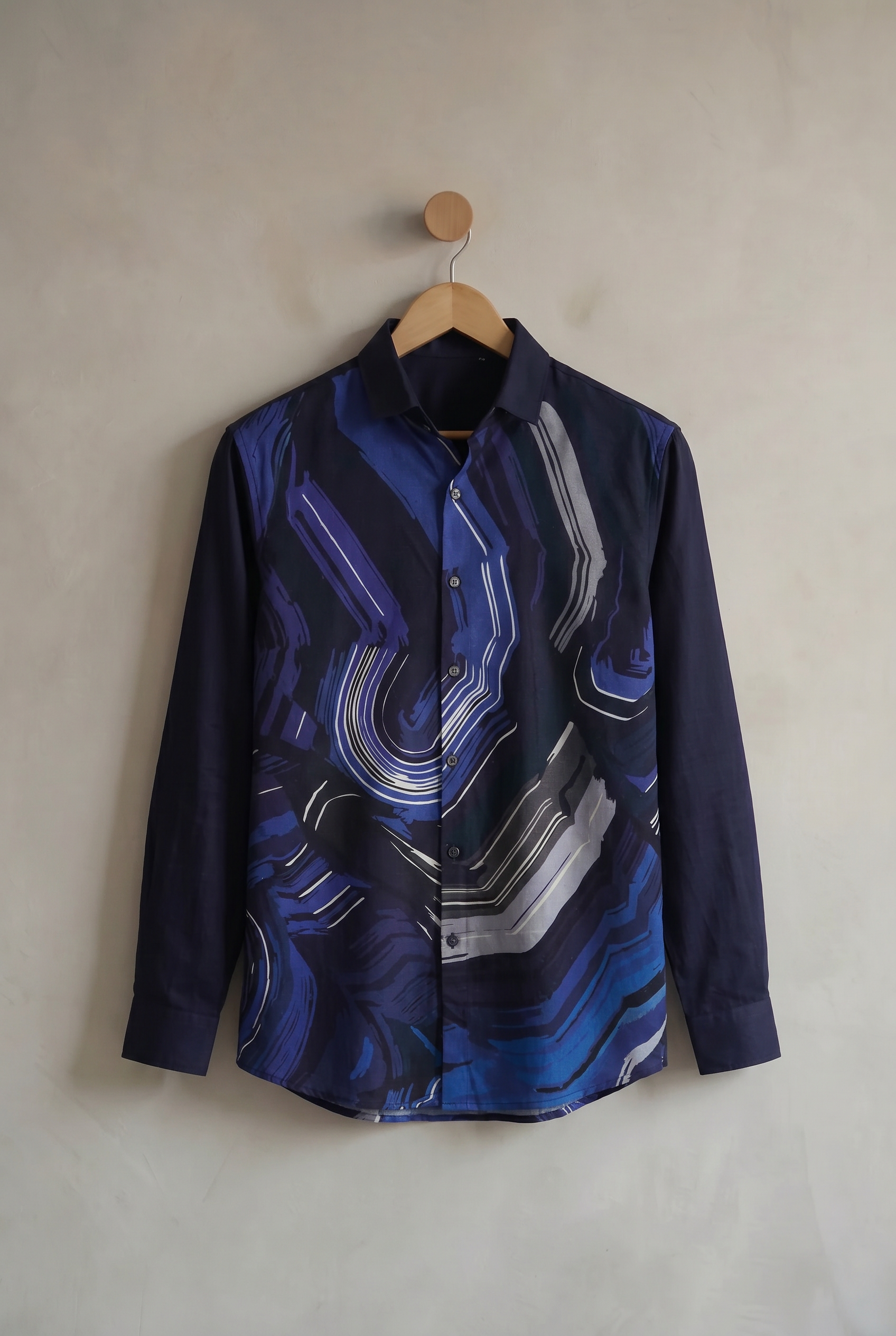 Blueflux | Men's Printed Cotton-Linen Shirt