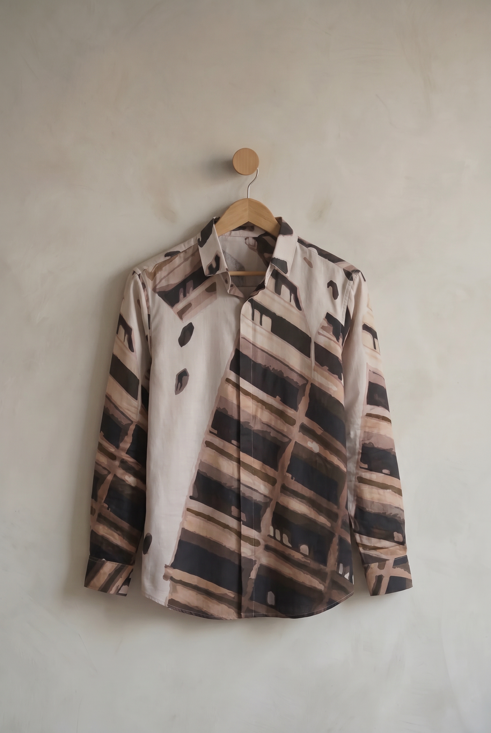 Brutalist | Men's Printed Cotton-Linen Shirt