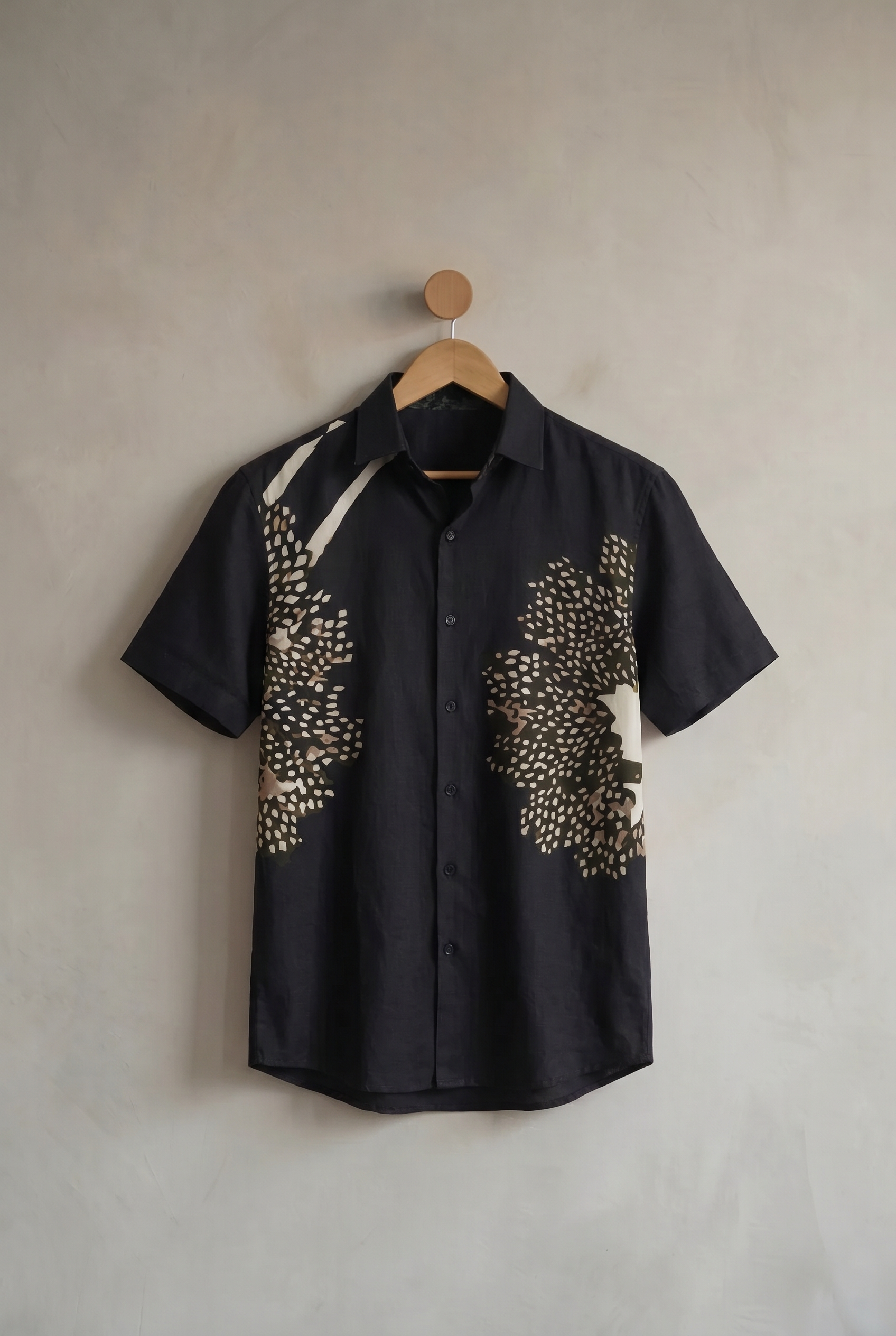 Frag Flow | Men's Printed Cotton-Linen Shirt