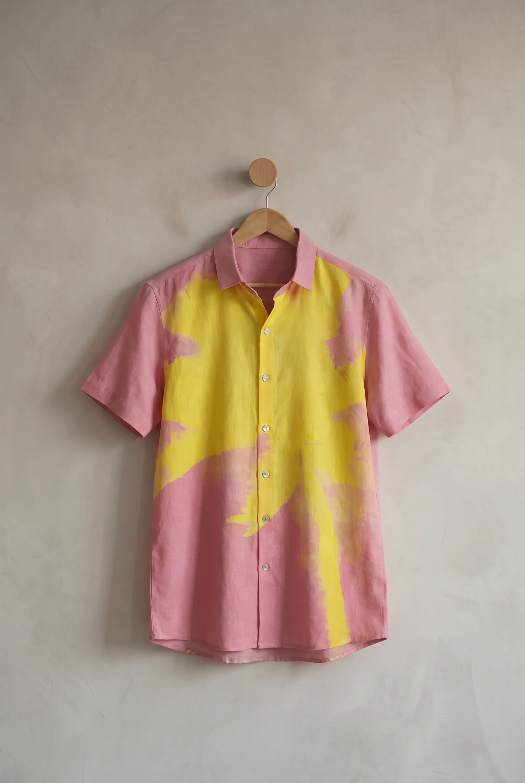 Sunspill Palm | Men's Printed Cotton-Linen Shirt