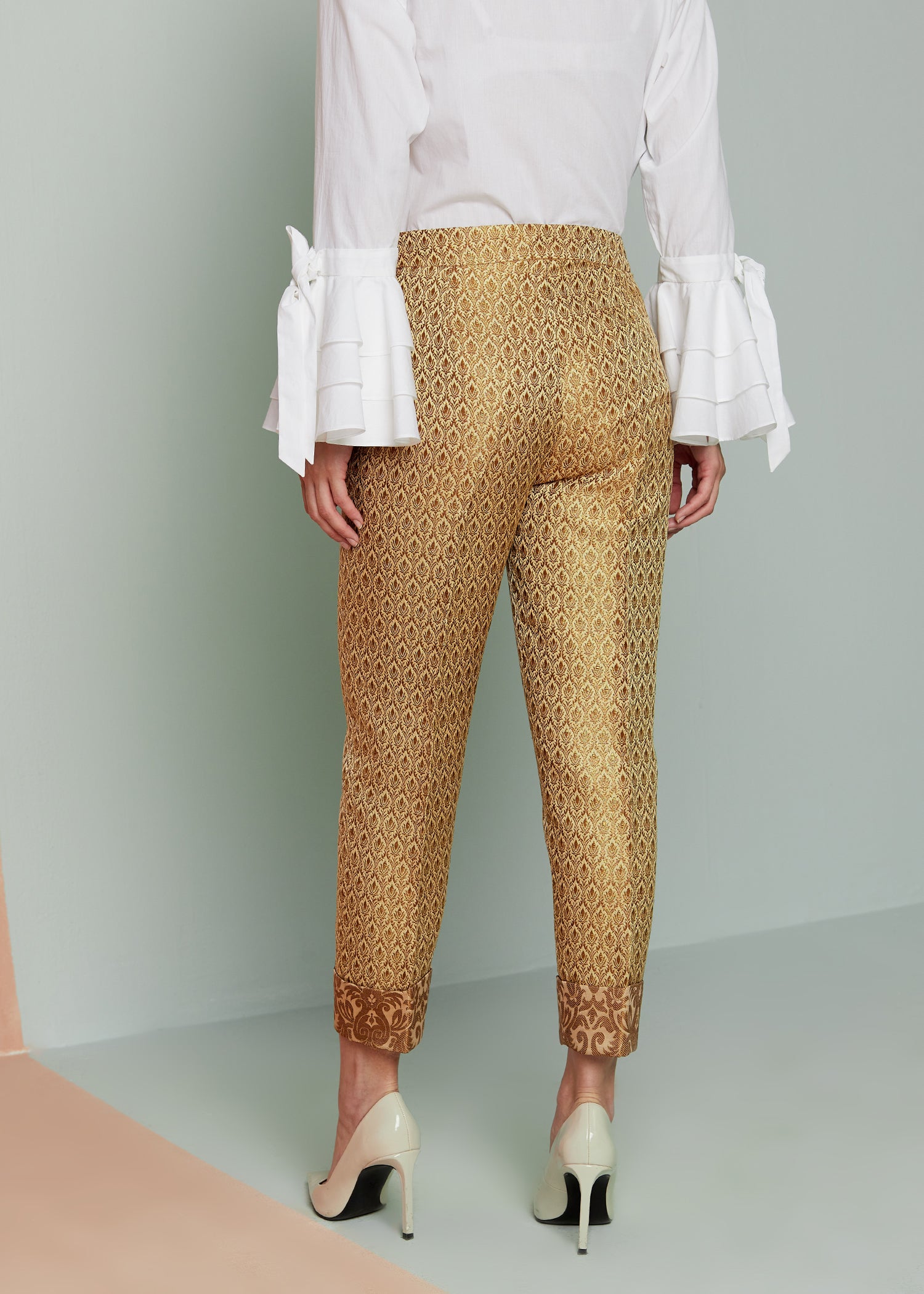 Golden Brocade Pants