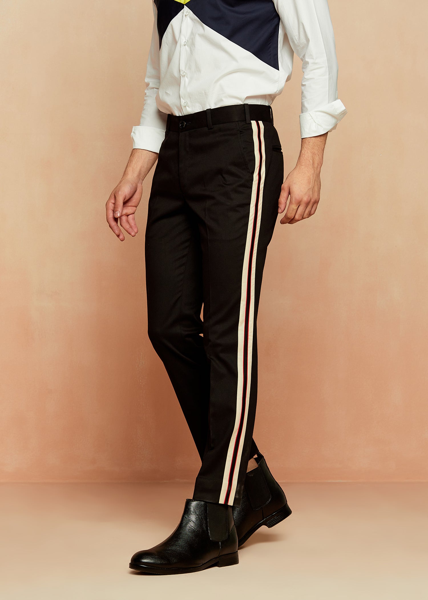 Black Taping Trousers