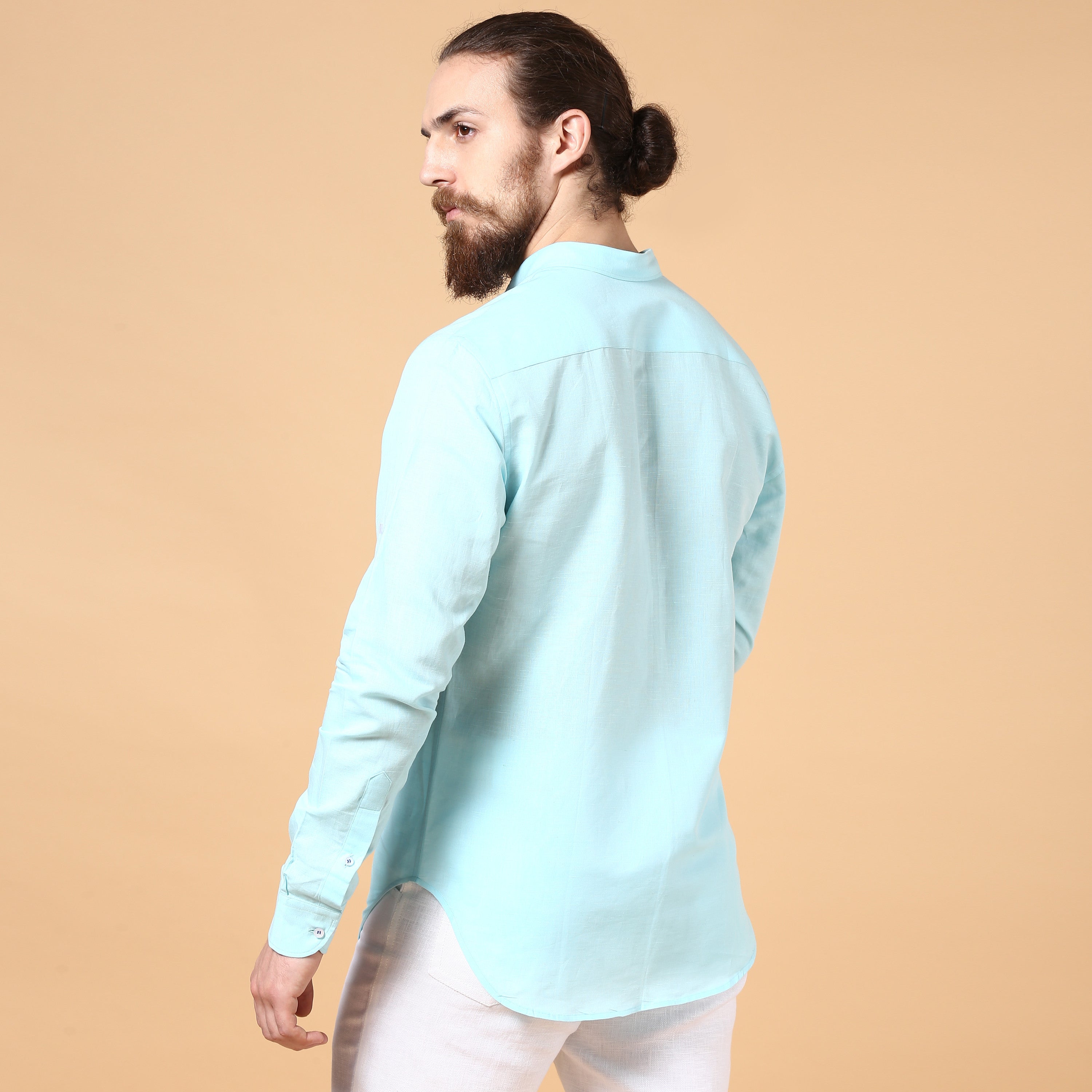 Aqua Linen Shirt