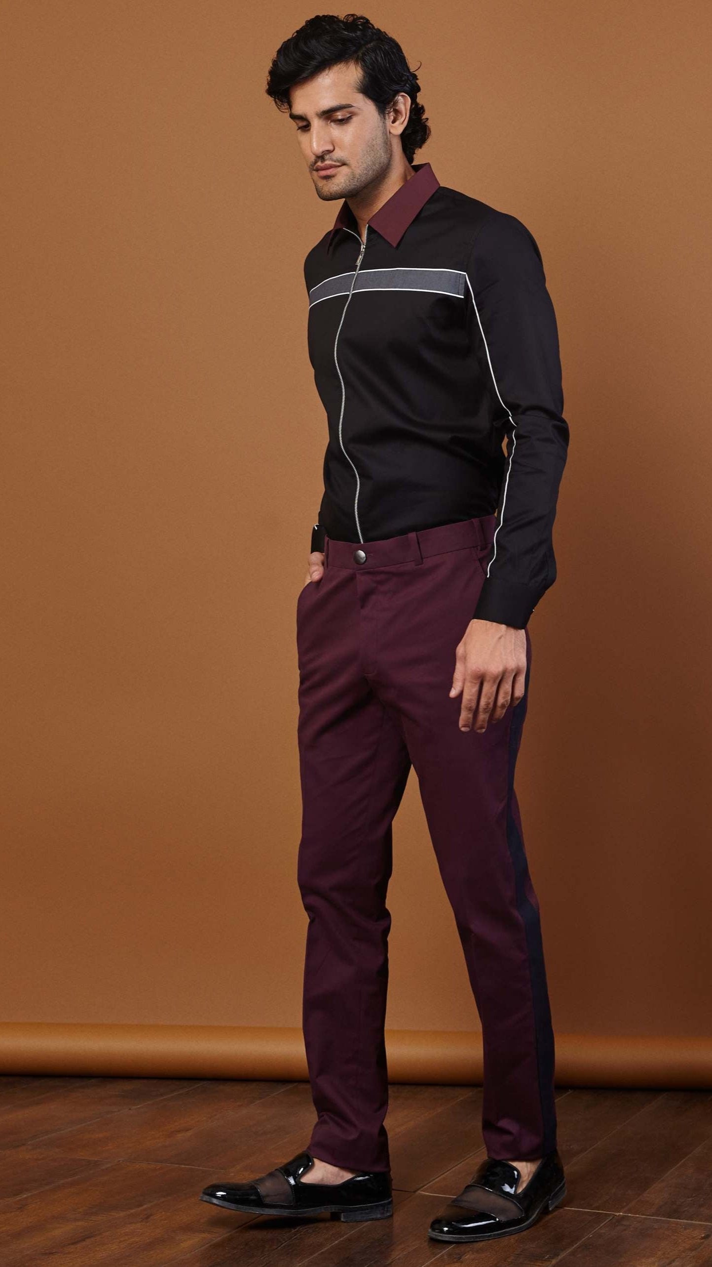 RETRO PLUM TROUSERS