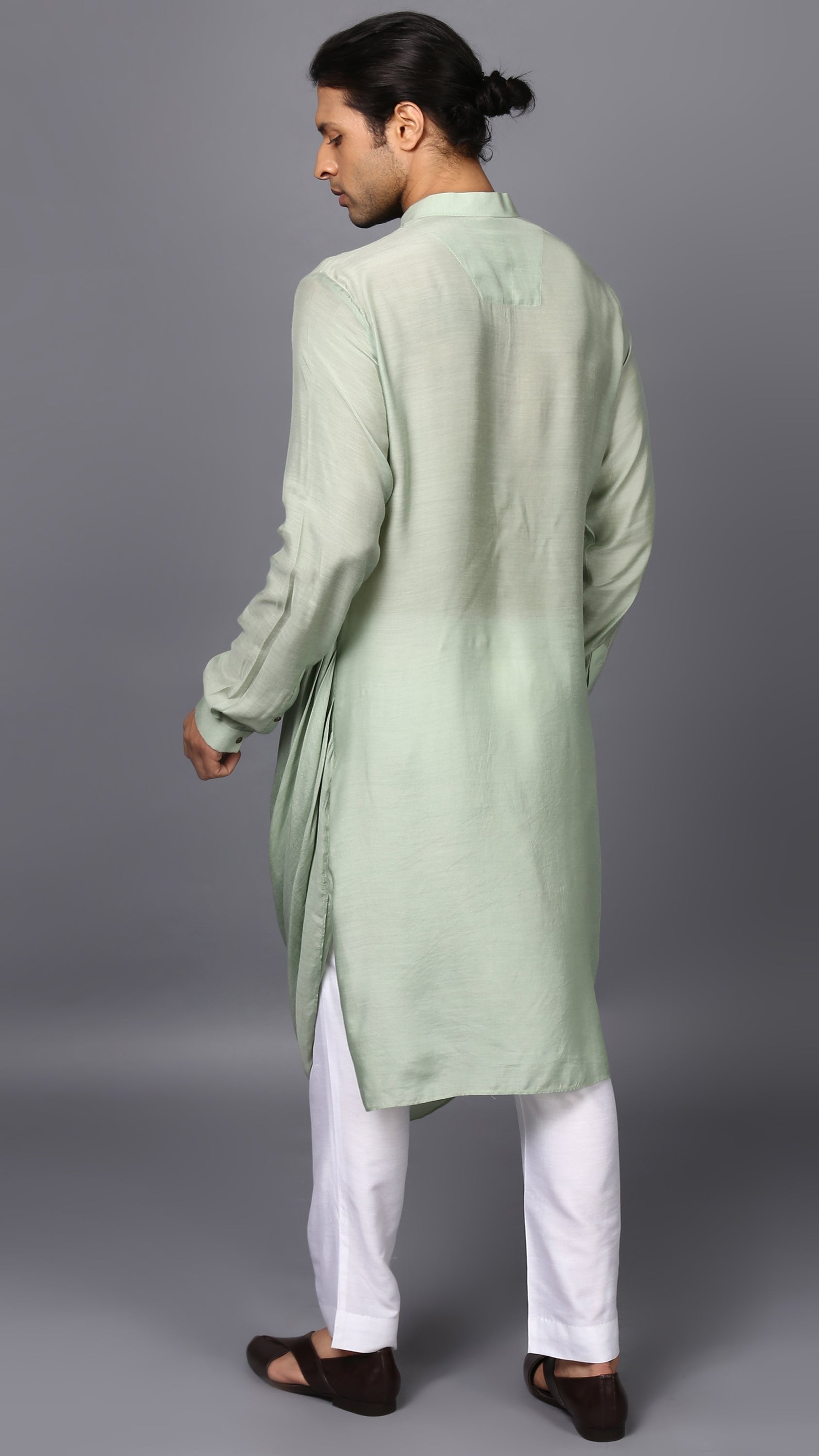 DRAPED KURTA IN MINT