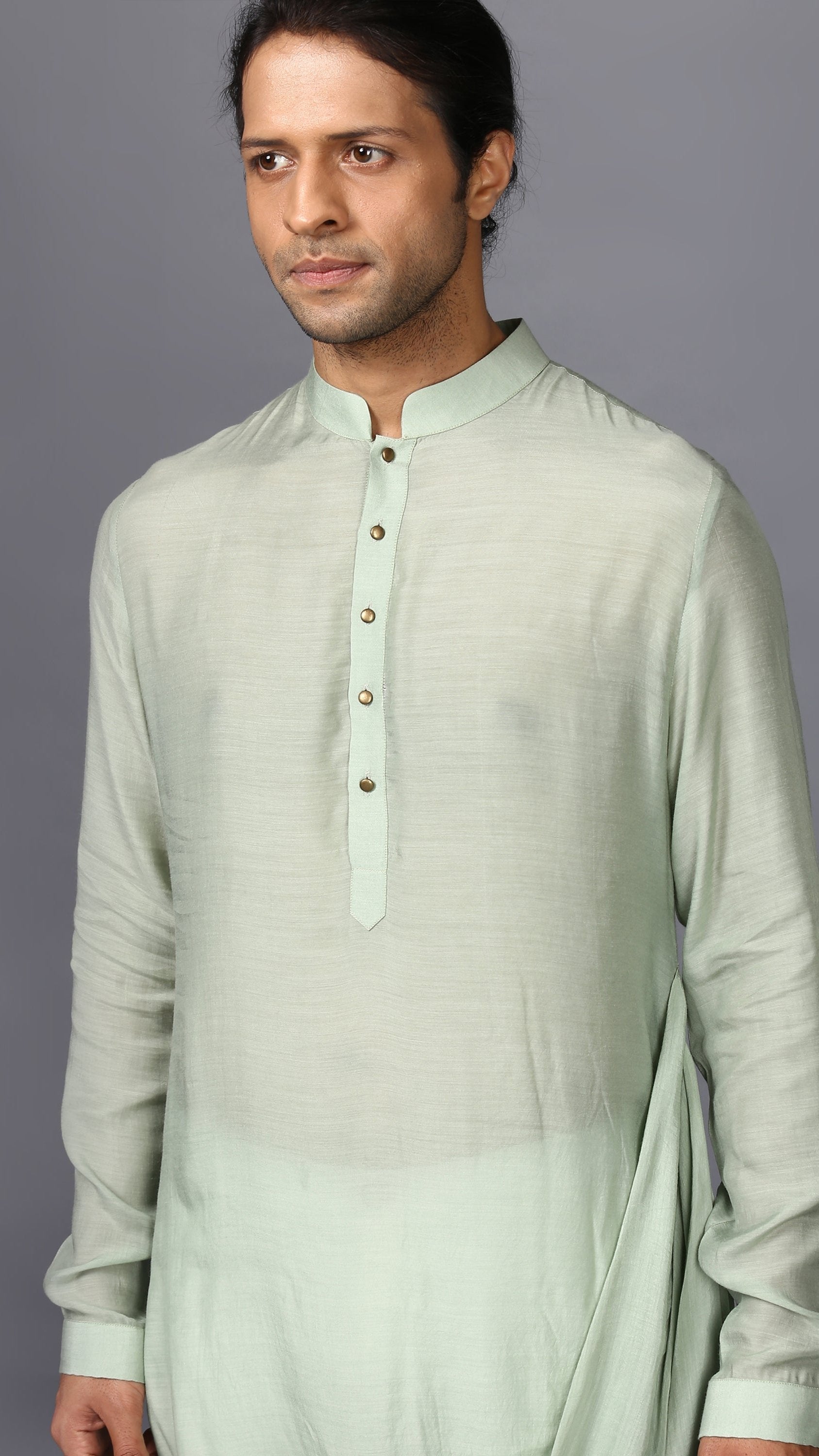 DRAPED KURTA IN MINT